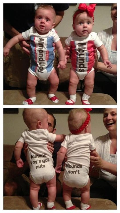 if I ever have boy/girl twins. hilarious Twin Baby Costumes, Twin Costumes, Twin Halloween, Twin Halloween Costumes, Boy Girl Twins, Cute Twins, Almond Joy, How To Have Twins, Funny Bunnies