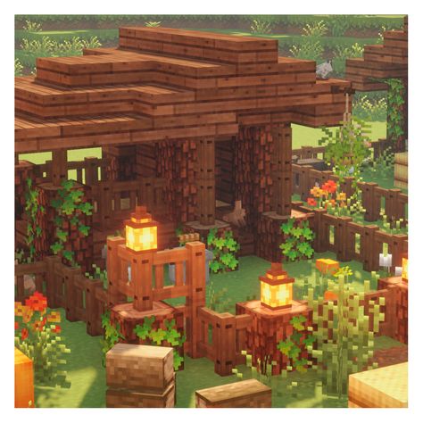 A little close up bonus :+) Minecraft Farm Ideas, Chalet Minecraft, Construction Minecraft, Minecraft Hacks, Case Minecraft, Cottagecore Minecraft, Minecraft Decoration, Minecraft Village, Minecraft Aesthetic