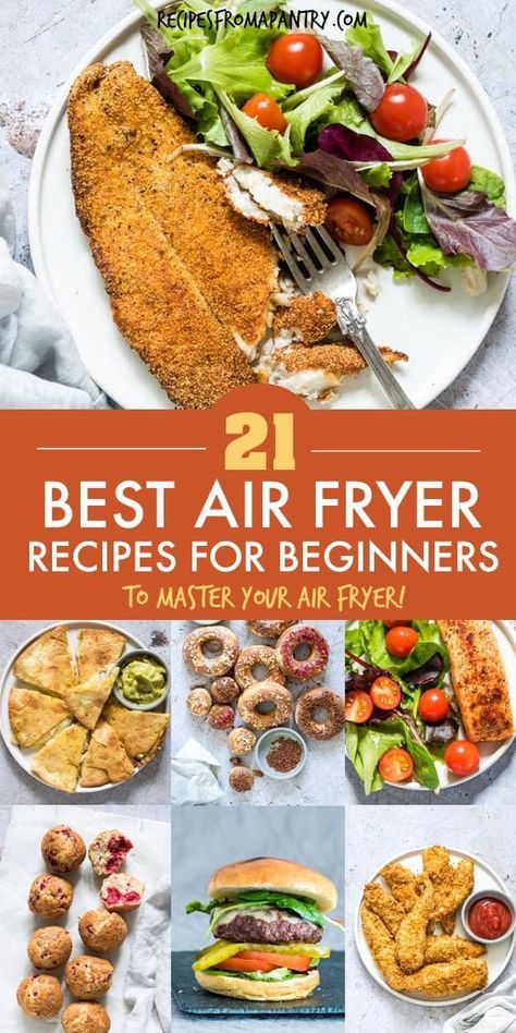 Whether you're brand new to the world of air fryers or a seasoned pro, you will absolutely love this collection of the 21 Best Air Fryer Recipes For Beginners. From main dishes, sides and snacks to breakfasts and sweet treats, every dish included is quick, easy and tastes amazingly delicious. Click through to get these awesome air fryer recipes!! #airfryer #airfryerrecipes #healthyrecipes #airfryerrecipesforbeginners #airfried #easyairfryerrecipes #quickairfryerrecipes Kids Dinner Ideas, Dinner Ideas Air Fryer, Recipes Airfryer, Air Fryer Recipes For Beginners, Best Air Fryer Recipes, Air Fryer Recipes Breakfast, Kids Dinner, Kitchen Staples, Fantastic Recipes