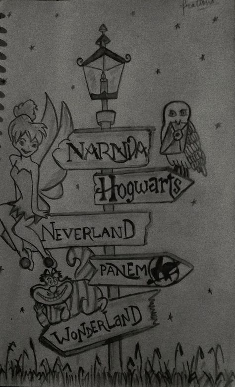 Narnia Sketches, Narnia Drawings, Narnia Hogwarts, Neverland Map, Harry Potter Muggle, Very Easy Drawing, Fairytale Aesthetic, Easy Doodle, Easy Doodle Art