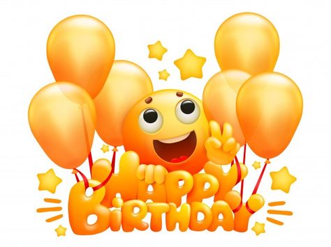 Happy Birthday Yellow, Happy Birthday Email, Emoji Cartoon, Happy Birthday Emoji, Ali Hewson, Happy Birthday Beer, Happy Birthday Boss, Yellow Emoji, Emoji Birthday