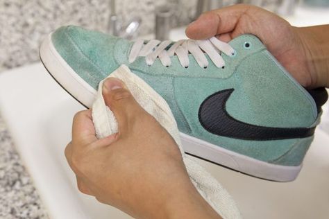 How to Clean Faux-Suede Shoes (with Pictures) | eHow Suede Shoe Cleaner, Clean Suede Shoes, How To Clean Vans, Clean Suede, Suede Vans, Suede Cleaner, How To Clean Suede, Clean Dishwasher, Toilet Cleaning