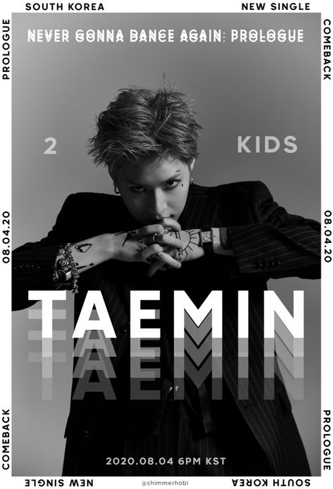 K Pop Concert Poster Ideas, Taemin Poster, Nct Prints, Taemin Aesthetic, Superm Kpop, Pop Posters, Typographic Poster, Kpop Posters, Poster Pictures