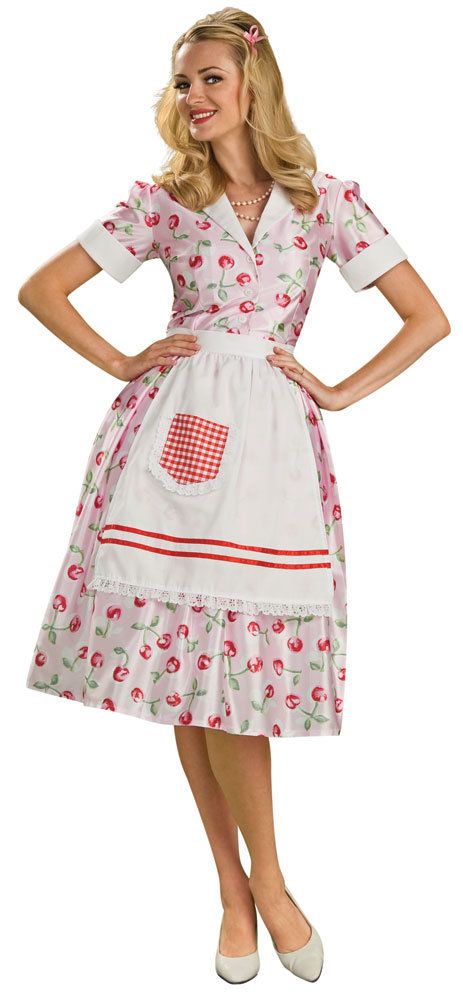 Adult 50s Housewife Costume -- This site has various decade costumes 50s Housewife Outfit, 50s Housewife Dress, Housewife Outfit, Housewife Costume, 50s Housewife, Housewife Dress, 50s Costume, 1950s Housewife, 1950s Costume