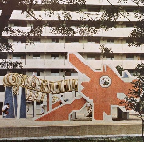 Nostalgic Dragon Playground @ Toa Payoh (1980s) Singapore Playground, Dragon Playground, Cny Dragon, Old Scool, Toa Payoh, Lego Girls, Photographs And Memories, Community Space, Film Photo