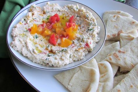 Egyptian Feta Spread for #EatLikeAnEgyptian Feta Spread, Breakfast Pita, Bite Size Food, Middle Eastern Dishes, Egyptian Food, Tomato And Cheese, Eastern Cuisine, Great Appetizers, Week Meal Plan