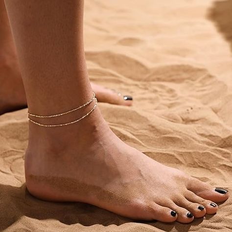 Amazon.com: MIDEEO Gold/Silver Ankle Bracelets for Women,14K Gold Anklets for Women Waterproof Cuban Link Heart Beads Herringbone Rhinestone Anklets Set Layered Anklet Bracelets for Women Gold Jewelry Gift : Clothing, Shoes & Jewelry Casual Adjustable Gold Anklet, Adjustable Gold Anklets For Beach Season, Elegant Gold Nickel-free Anklets, Gold Chain Metal Anklet, Great For Gifts, Rhinestone Anklet, Elegant Adjustable 14k Gold-filled Anklets, Silver Ankle Bracelet, Gold Jewelry Gift, Gold Anklet