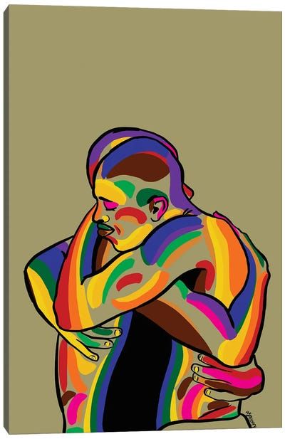 Love Is Love Illustration Pride, Artwork About Love, Lgbtq Illustration Art, Pride Love Is Love, Pride Month Drawings, Hugging Artwork, Black Art Men, Pride Illustration Art, Lgbtqia Aesthetic