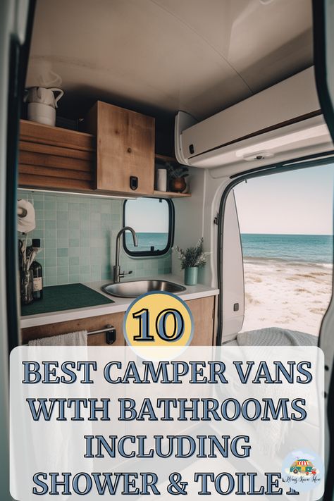 Dreaming of hitting the open road without sacrificing comfort? 🚐✨ Discover the 10 Best Camper Vans equipped with full bathrooms, including showers and toilets! Perfect for those who love adventure but crave the conveniences of home. Ready to elevate your RV experience? Click to find your dream camper van. How do you plan to explore in style? Share in the comments! #rvingknowhow #campervans #roadtrip #adventuretravel #vanlife Rv Living Decor, Best Camper, Dream Camper, Shower And Toilet, Fleetwood Rv, Luxury Campers, Camper Bathroom, Luxe Bathroom, Waste Tanks