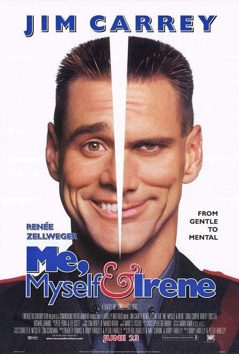 Me, Myself & Irene Me Myself And Irene, Jim Carrey Movies, Film Thriller, Renée Zellweger, Jean Gabin, Elisabeth Shue, The Truman Show, Renee Zellweger, Susan Sarandon