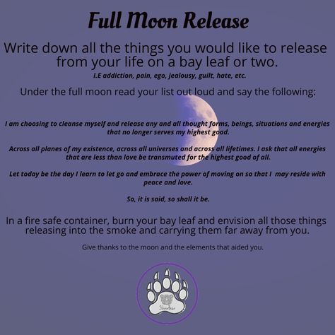 Here is my take on a full moon release! I’ll be doing this Monday night when the full moon appears…I’ll also be making my moon water! 🌖 🌚 🌔 You can learn a lot more over here -> Full Moon Magic Spells. Full Moon Bath, Full Moon Water, Full Moon Spells, Full Moon In Aries, Sturgeon Moon, Moon Circle, Lunar Moon, Moon In Aquarius, Moon In Leo