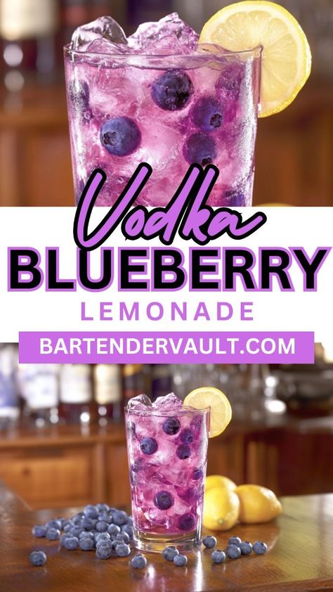 47 Easy Vodka Cocktail Recipes You'll Absolutely Love (2025) 43 Alcohol Lemonade Drinks, Blueberry Lemonade Vodka, Simple Vodka Drinks, Blueberry Lemonade Cocktail, Easy Vodka Cocktails, Easy Vodka Cocktail, Classic Lemonade, Vodka Drinks Easy, Vodka Cocktails Easy