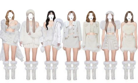 Girl Group Outfits, Bff Matching Outfits, Silver Outfits, Group Outfits, Korean Fashion Kpop, Streetwear Girl, Preformance Outfits, Kpop Fashion Outfits, Performance Outfit