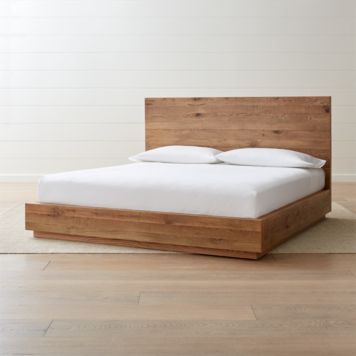 Platform Bed Designs, Rustic Dresser, Rustic Bedroom Furniture, Oak Bed, Minimalist Frame, Loft Bedroom, Oak Beds, Bedroom Decorating Ideas, Deco Boheme