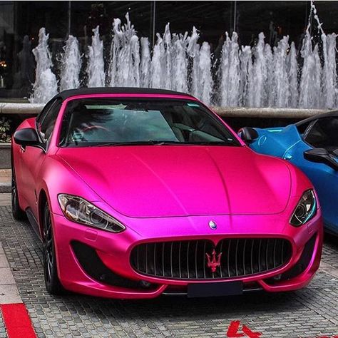 Hot or Not? #ItsWhiteNoise #Maserati #PrettyInPink @exoticars_sg Luxury Photos, Maserati Car, Car Wheels Diy, Maserati Granturismo, Maserati Quattroporte, Car Wheels Rims, Girly Car, Maserati Ghibli, Chevelle Ss