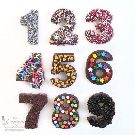 Edible Numbers with Sprinkles | Fun Family Crafts Holiday Baking Championship, Recycled Crafts For Kids, Zoo Day, National Ice Cream Day, Recycled Crafts Kids, Ice Cream Day, Edible Crafts, Family Crafts, Recycled Crafts