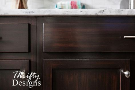 Kitchen Makeover in Java Gel Stain | General Finishes Design Center Java Gel Stain Cabinets, Gel Staining Cabinets, General Finishes Java Gel Stain, General Finishes Gel Stain, Java Gel Stains, Stained Kitchen Cabinets, Java Gel, Staining Cabinets, General Finishes