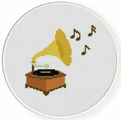 Note Music, Cross Stitch Boards, Aida Fabric, Cross Stitch Borders, Music Wall Art, Cross Stitch Alphabet, Vintage Cross Stitches, Music Wall, Music Note