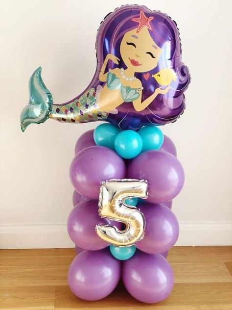 Mermaid Balloon Bouquet, Mermaid Purple, Mermaid Balloons, Deco Ballon, Mermaid Birthday Party Decorations, Mermaid Theme Birthday Party, Mermaid Party Decorations, Mermaid Theme Party, Sea Birthday Party