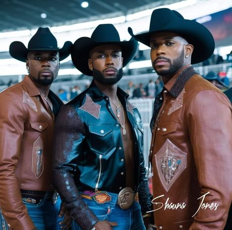 Afro Cowboy, Dude Outfits, Cowgirl Era, Cowboy Outfit, Cowboy Images, Rodeo Cowboys, Black Cowboys, Art Of Man, Black Cowboy