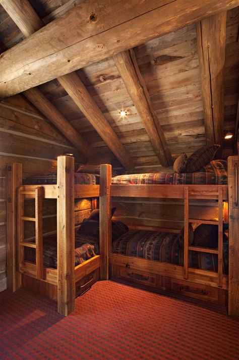 Property Photo Gallery Bunk House Plans, Cabin Bunk Bed, Log Bunk Beds, Cabin Bunk Beds, Bedroom Interior Design Ideas, Bunk Bed Plans, Modern Bunk Beds, Bunk Rooms, Log Home Decorating