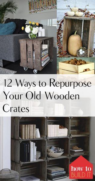 Uses For Wooden Crates, Wooden Crates Crafts, Wooden Crates Projects, Crate Crafts, Crate Decor, Old Wooden Crates, Wooden Crate Boxes, Crate End Tables, Diy Wooden Crate