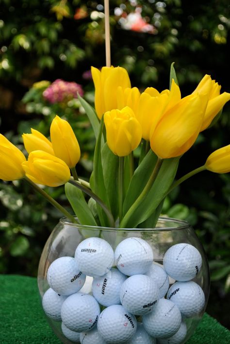 Golf Table Decorations, Golf Centerpieces, Golf Theme Party, Golf Birthday Gifts, Golf Flag, Golf Party Decorations, Golf Ball Crafts, Golf Club Grips, Golf Birthday Party