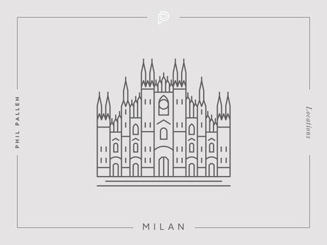 Milan Icon by altermade Milan Instagram, Milan Duomo, Milan City, London Icons, Dibujo Simple, City Tattoo, City Icon, Location Icon, City Logo