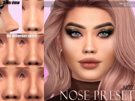 Sims 4 Button Nose Preset, Sims 4 Cc Maxis Match Nose Presets, Sims 4 Face Presets Nose, Sims Cc Nose Preset, Sim4 Nose Preset, Dancer Workout, Sims 4 Anime, Sims 4 Cc Skin, Sims 4 Body Mods