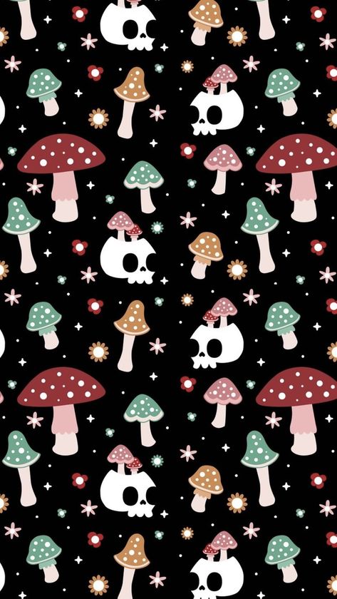 Mushroom Wallpapers, Facts About Halloween, Mushroom Wallpaper, Halloween Facts, Goth Wallpaper, Cute Fall Wallpaper, About Halloween, Witchy Wallpaper, Whatsapp Wallpaper