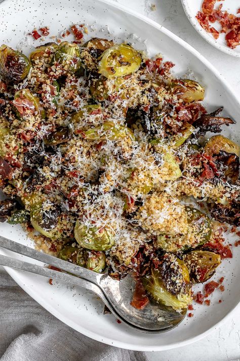 Parmesean Brussel Sprouts, Brussel Sprouts With Pancetta, Prosciutto Appetizer, Vegetable Dinner, Balsamic Brussel Sprouts, Sweet Chili Sauce Recipe, Crispy Brussels Sprouts, Pancetta Recipes, Prosciutto Recipes