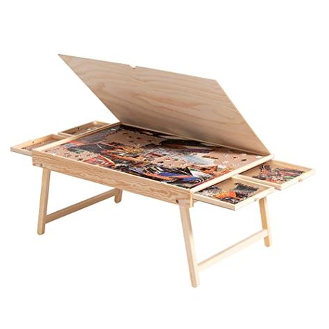 Jigsaw Puzzle Accessories, Jigsaw Puzzle Table, Best Jigsaw, Puzzle Table, Puzzle Mat, Diy Puzzles, Sewing Furniture, Wooden Easel, Home Goods Decor