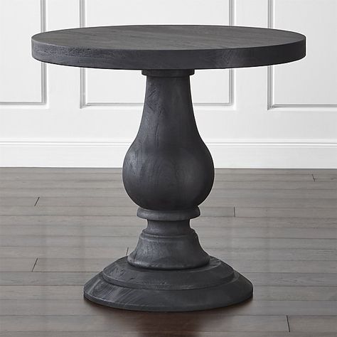 Marengo Pedestal Table | Crate and Barrel Round Foyer Table, Round Entry Table, Round Table Decor, Foyer Table, Classic Table, Foyer Decorating, Hallway Table, Entry Table, Nyc Apartment