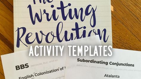 Conjunctions Activities, The Writing Revolution, Writing Revolution, Google Docs Templates, Fourth Grade Writing, Subordinating Conjunctions, Secular Homeschool, Twice Exceptional, Sentence Activities