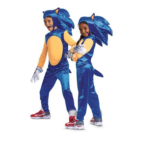 Sonic Outfit, Sonic The Hedgehog Costume, Hedgehog Costume, Sonic Costume, Fun Video Games, Sonic Prime, Printed Gloves, Costume For Kids, Halloween Costume Shop