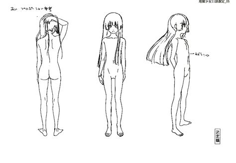 Female From Behind Reference, Behind Reference, Girl From Behind, Anime Model Sheet, Drawing Anime Bodies, Body Female, Anatomy Models, Anime Model, Character Design Sketches