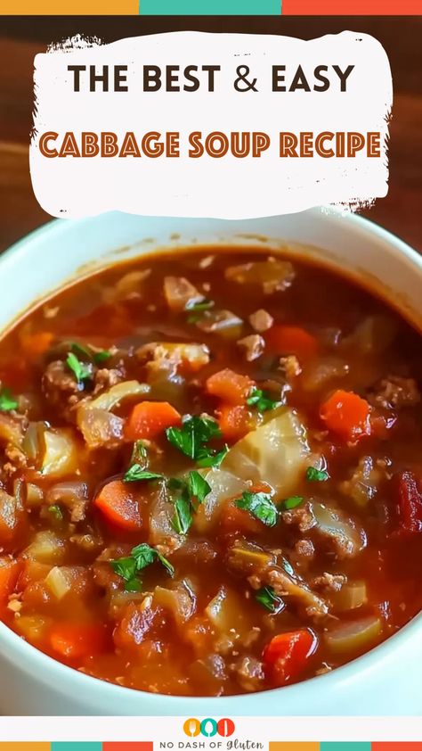 Cozy up with this flavorful Cabbage Soup Recipe! Packed with fresh veggies and a savory tomato broth, it’s a one-pot wonder that’s perfect for meal prep, feeding a crowd, or simply warming up on a chilly day. Save this recipe now for a comforting classic! Cabbage And Ham Soup, Soup With Cabbage, Microwave Vegetables, Best Spaghetti Recipe, Easy Cabbage Soup, Cabbage Soup Recipe, Kidney Recipes, Chicken And Cabbage, Cabbage Soup Recipes