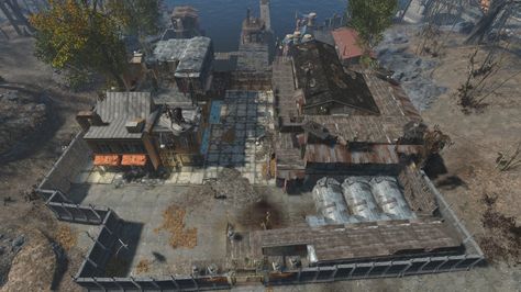 You can't just plant settlements anywhere in "Fallout 4's" massive open-world. There are several areas you can liberate from enemies which turn into settlements: Fallout 4 Settlement, Fallout Settlement, Fallout 4 Settlement Ideas, Apocalypse Landscape, Fallout Cosplay, Gamer Stuff, Post Apocalyptic Art, Base Building, Fallout Art