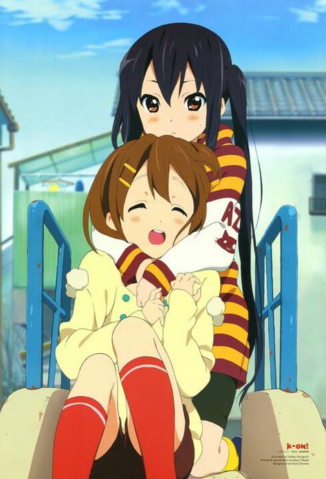 Yui x Azusa ♥ K-on! Yui And Azusa, Azusa K On, Azusa Nakano, Moe Anime, Kyoto Animation, K On, Miss Kobayashi's Dragon Maid, Super Kawaii, Comics Girl