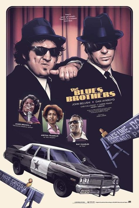 Blues Brothers Movie, Cab Calloway, Brothers Movie, Blues Brothers, Ray Charles, James Brown, Carrie Fisher, Aretha Franklin, Universal Pictures