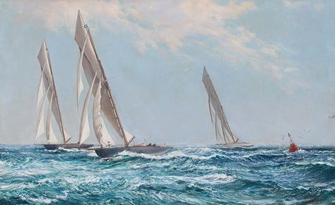 Montague Dawson, Aquatic Art, Marine Artist, Traditional Boats, Yacht Racing, Marine Painting, 19th Century Paintings, Marine Art, Ship Paintings