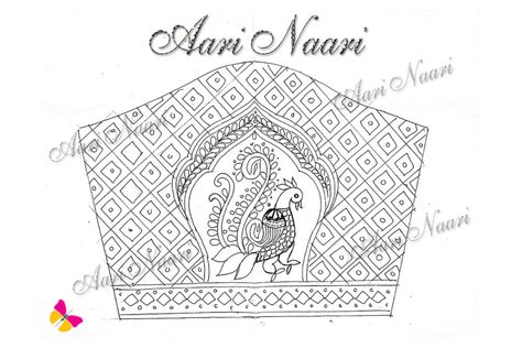 Peacock design on full sleeves Aari work or Maggam work tracing designs free download | Hand Embroidery Tracing papers book free download Aari Tracing Paper, Aari Tracing Designs, Kodi Design Aari Work, Kodi Design, Sleeve Drawing, Tracing Design, Peacock Embroidery Designs, Flower Pattern Drawing, Kutch Work Designs