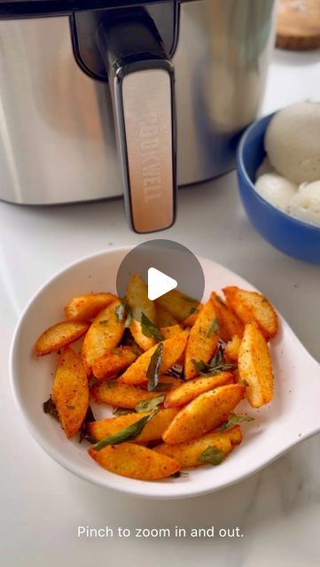 CFO | Chief Foodie Officer on Instagram: "Converting your Idlis into a flavourful snack is the best thing ever …. And it tastes super delicious ! 🤩🔥  Also, ever since I have got my hands on this Airfryer from @cookwell.in , I have stopped trying any snack ! After all we all are getting a little health conscious right ?  However if you don’t have an Airfryer you can deep fry your Idlis too !   Ingredients -  🍚Idlis - 5  🏺Gun Powder - 2 tbsp  🌱Curry leaves - 9/10  🧴Oil - 1 tbsp   * I have shared the recipe of gun power in my previous reels (however you can even use a store brought one)  *Air Fry for 15 mins at 180 degrees (after 7 mins just toss the idlis once)  *The curry leaves also get crispy and mist enhance the flavour overall  *You can also oil into a pan and deep fry it - Incase Fried Idli Recipe, Instant Snacks Recipes Indian, 5 Minute Snacks, Instant Snacks, Recipes Airfryer, Diwali Snacks, Idli Recipe, Airfryer Recipes, Deep Fry