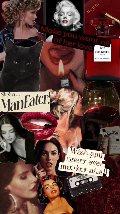 #maneater Siren Personality, Maneater Aesthetic Wallpaper, Man Eater Aesthetic, Maneater Aesthetic, Confident Girl, Energy Aesthetic, Man Eater, Feminine Energy Aesthetic, Mob Wives