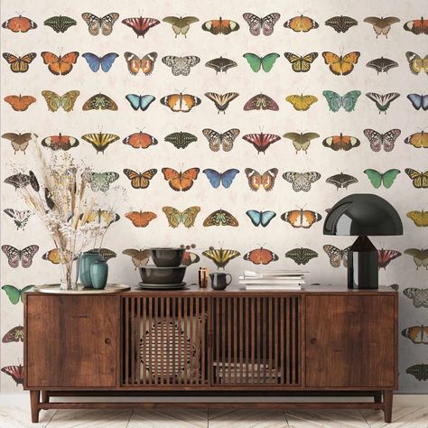 NEW WALLPAPERS – Page 4 – Woodchip & Magnolia Insect Wallpaper, Magnolia Wallpaper, Natural Wallpaper, Wallpaper For Walls, Art College, Wallpaper Uk, Wall Murals Painted, Eclectic Design, Butterfly Wallpaper