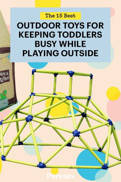 From slides to swings, these fun outdoor toys for toddlers make it way easier to get them to step away from their screens for some fun in the sun. #outdoorfun #outdoortoys #toyguide Outside Toys For Kids Backyards, Backyard Toys For Toddlers, Outdoor Toys For Kids 4-8, Outdoor Toddler Toys, Toddler Outdoor Toys, Outside Toys For Toddlers, Outside Toys For Kids, Outdoor Play Toys, Kids Outdoor Toys