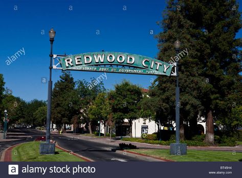 6 September 2010. Welcome sign with slogan Climate Best By Government Test, Redwood City, ‎San Mateo County, CA, USA, Stock Photo. America Images, Redwood City California, 6 September, Redwood City, Sacramento, States Of America, Welcome Sign, United States Of America, Vision Board