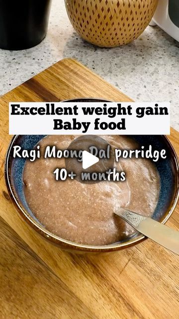 ✿Lipi, Anayraa & Ava✿ on Instagram: "✨Ragi Moong Dal Porridge - 10+ months✨

Looking for a weight gain food for your baby?

This Ragi Moong dal porridge ticks all the boxes! Rich in iron, 2x calcium and protein is a fantastic option for baby's weight gain and development.

👉🏻Make sure you use sprouted ragi, it has 2 times more calcium and easier to digest. I have used @slurrpfarm sprouted ragi powder.

👉🏻I have also used the almond pulp left over from almond milk to make it healthier and flavourful but you can also the use nut powder, if available.

Head over to comment section for detailed recipe!🫶

#weightgainmeals #weightgainfood #cookingrecipe #healthyrecepies #healthybabyfood #babyporridge #porridgerecipe #babybreakfast #breakfastideasforkids #saveit #saveforlater #recipevideos" Easy Baby Food Recipes 10 Months, 10months Baby Food, Ragi Recipes Indian, Baby Weight Gain Food, Baby Porridge Recipe, 10 Months Baby Food, Weight Gain Food, 9 Month Old Baby Food, 8 Month Old Baby Food