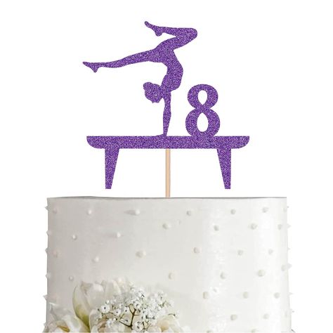 PRICES MAY VARY. Size: 6.3 inch wide The cake topper is great for many party and event. High Quality: Made of high quality thick rose gold glitter paper. Excellent Texture and Food Safety. Cake toppers perfect for your event cake and use as a photo booth prop. This beautiful cake topper can be saved as a keepsake for years to come! Gymnastics Birthday Party, Gymnast Birthday Party, Gold Glitter Paper, Gymnastics Birthday, 4th Birthday Cakes, 9th Birthday Parties, 10th Birthday Parties, Edible Cake Toppers, Birthday Party Decoration