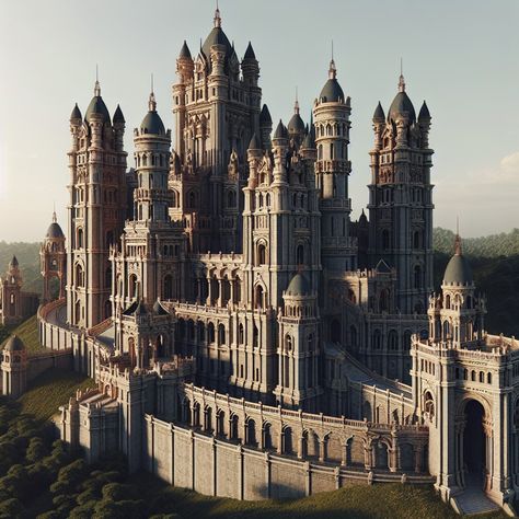 Castle Fortress, Vampire House, Castle House Design, Castle Aesthetic, Conceptual Architecture, Fantasy Props, Castle Designs, Castle House, Fantasy City